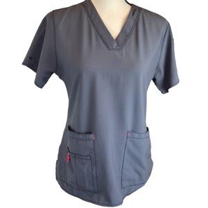 CARHARTT C12110 Women's‎ Force Cross-Flex Modern Fit V-Neck Top, Pewter Small